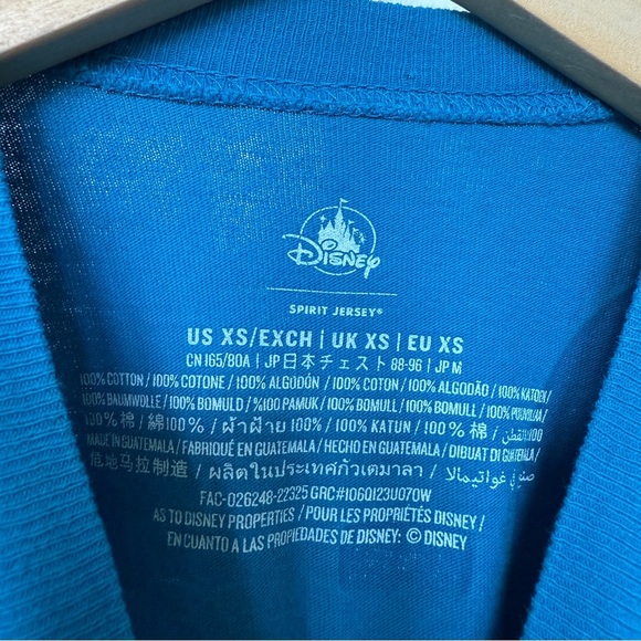 Disney Parks Walt Disney World Spirit Jersey Blue Neon Green Unisex XS Casual - Picture 7 of 8